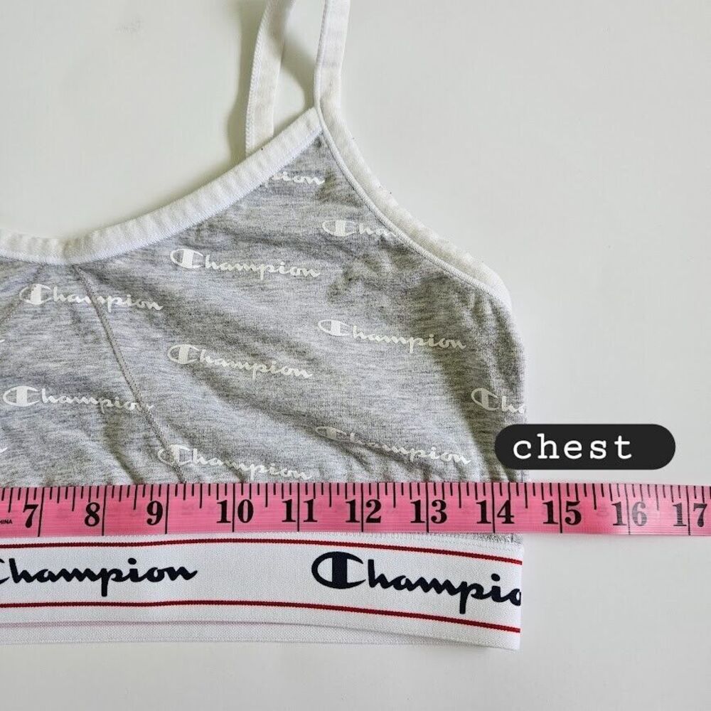 Champion Girls Lot 2 Heritage Strappy Bralette Gray Pink Size XL - Picture 9 of 10